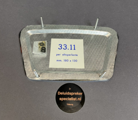 Klassieker Speaker Rooster zilver  180X130mm