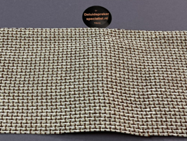 Radio Luidsprekerdoek Beige Bruin Wit Ruitjes