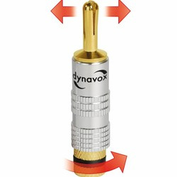 Audio Dynavox - dynavox banaanstekker set met uitzetbare tip 4 delig