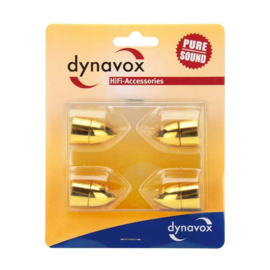Audio Dynavox - spikes 4 delig in de kleur messing
