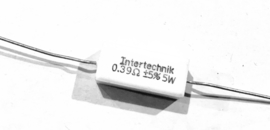 INTERTECHNIK WAX5, Keramische draadweerstand, 0,39,ohm 5 W,5%