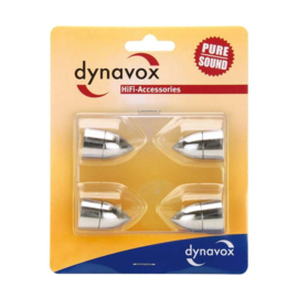 Audio Dynavox - spikes 4 delig in de kleur chrome