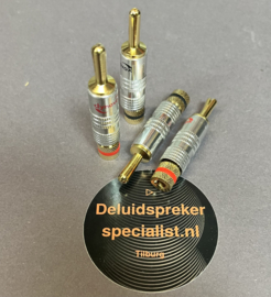 Audio Dynavox - dynavox banaanstekker set met uitzetbare tip 4 delig