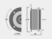 Monacor HT-95PA   25,4 mm tweeter with high quality cone.