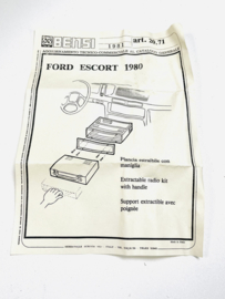 FORD ESCORT 1980 Radio kit