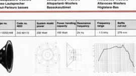 philips AD12252/W8 Woofer