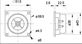 Visaton SC 5, 8 Ohm, 0.5 Inch - Dome Driver