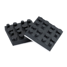 Dynavox Antivibe apparaat- en boxvoeten rubber, vierkant 40 x 40 mm, set van 4