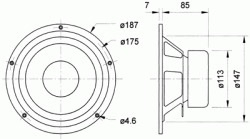 Visaton W 170 SC - 8 ohm