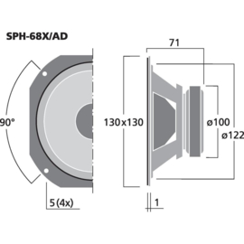 SPH-68X/AD BREEDBAND SPEAKER