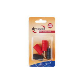Dynavox High-End bananenstekkerset 2 x rood / 2 x zwart