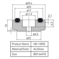 DYNAVOX ALUMINIUM VOET 4-DELIG ZILVER