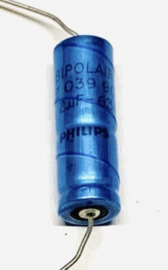 Philips Bipolair 1,2uf 63v elco axiaal