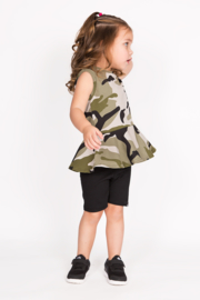 Camo green peplum