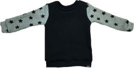 Black with light grey stars sweater