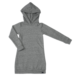 Grijs hoodie jurk (lange mouw)