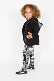 Camo grey hooded cardigan