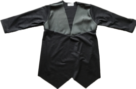 Black suède leather vest