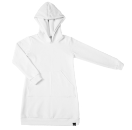 Wit hoodie jurk (lange mouw)