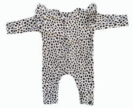 Dot sand velours vleugel onesie (drukkers)