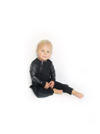 Black leather onesie