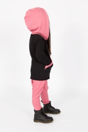 Pink hooded cardigan