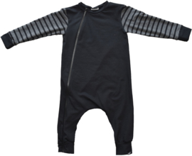 Black with stripe onesie