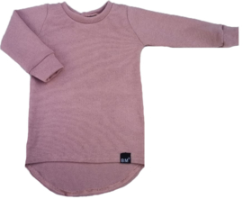 Mini knit roze long shirt