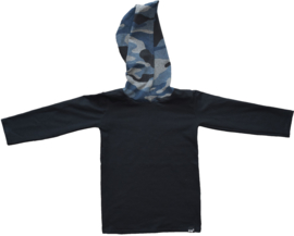 Black with camo blue longshirt