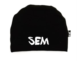 Newborn beanie name black