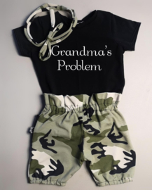 Grandma's problem/ camo groen bloomer