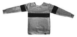 Grijs met zwart streep horitzontaal streep sweater