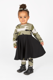 Camo green circel dress with camo green legging