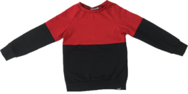 Half rood/zwart shirt