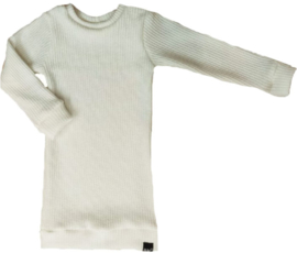 Sweater dress knit off white