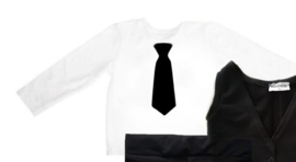 Wit stropdas shirt