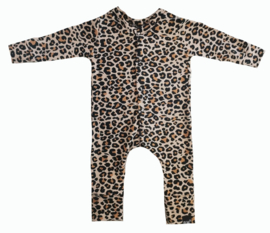 Panter beige onesie (drukkers)