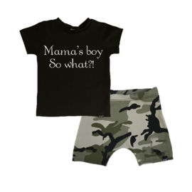 Mama's boy/ camo groen korte baggy