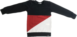 Rood/zwart/wit sweatshirt