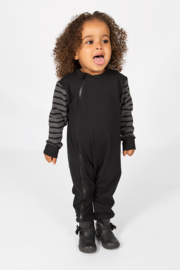 Black with stripe onesie