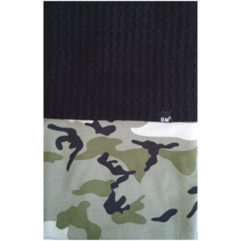 Camo green crib blanket