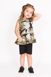 Camo green peplum