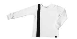 Wit met zwart streep verticaal sweater