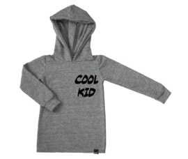 Grijze long hoodie cool kid