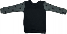Black with dark grey stars sweater