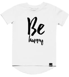Long t-shirt wit be happy