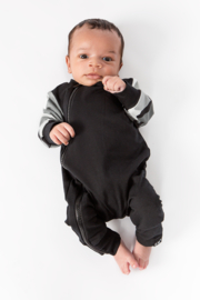 Black with camo grey onesie