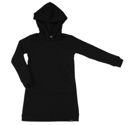 Zwart hoodie jurk (lange mouw)