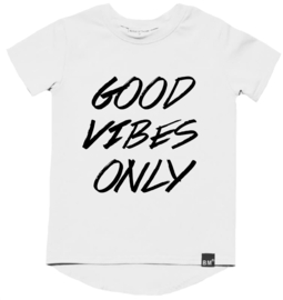 Long t-shirt wit good vibes only