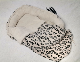 Beige teddy/ panter beige teddy babynestje